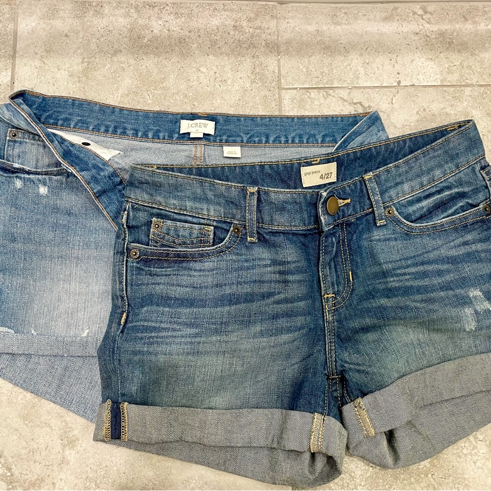 TWO DENIM SHORTS SIZE 27 - J.CREW & GAP - BRAND NEW NO TAGS